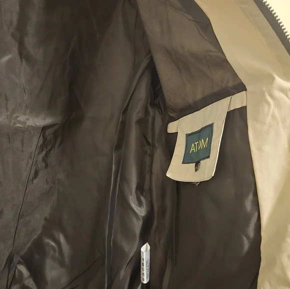 Atom Tan Bomber Jacket with Varsity Style